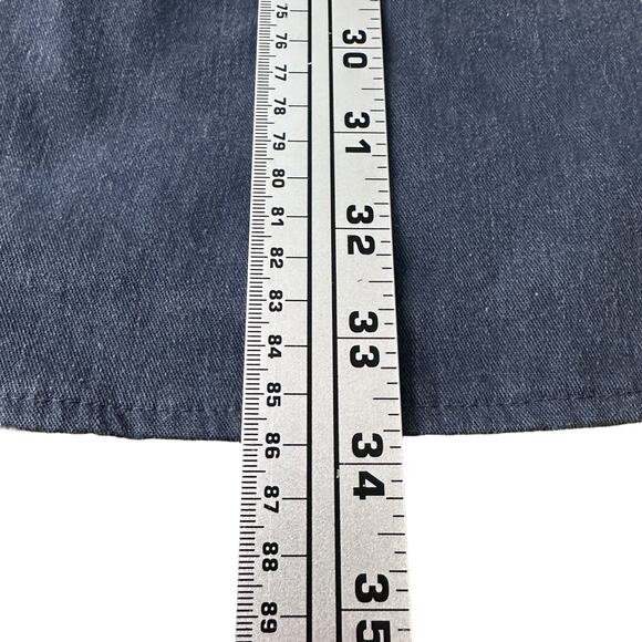 LL Bean Hurricane Shirt Mens Large Tall Blue Plaid Lined Long Sleeve Button-Up - Picture 10 of 10